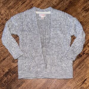 Cat & Jack Textured Gray Cardigan girls size 2t
